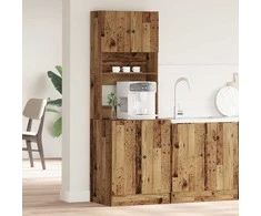 Virtuvės bufetai su lentyna 2 pcs Senas medis 60 x 50 x 180 cm