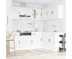 Virtuvinių spintelių komplektas, 11 dalių, Kalmar, balta