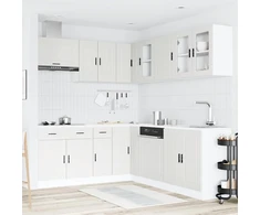 Virtuvinių spintelių komplektas, 11 dalių, Porto, balta