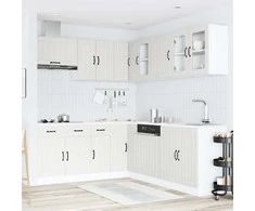 Virtuvinių spintelių komplektas, 11 dalių, Lucca, balta