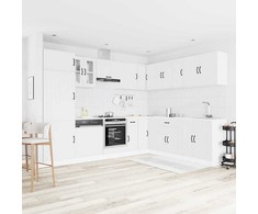 Virtuvinių spintelių komplektas, 14 dalių, Lucca, balta