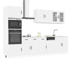 Virtuvinių spintelių komplektas, 7 dalių, Kalmar, balta