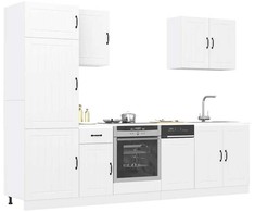 Virtuvinių spintelių komplektas, 7 dalių, Lucca, balta