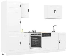 Virtuvinių spintelių komplektas, 7 dalių, Kalmar, balta