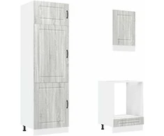 Virtuvinių spintelių komplektas, 7 dalių, Kalmar, pilka