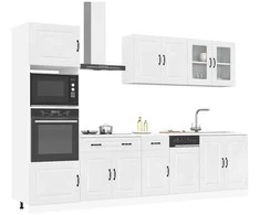 Virtuvinių spintelių komplektas, 7 dalių, Kalmar, balta