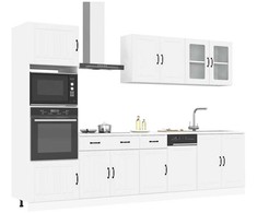 Virtuvinių spintelių komplektas, 7 dalių, Kalmar, balta