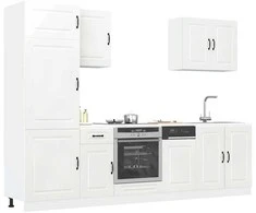 Virtuvinių spintelių komplektas, 7 dalių, Kalmar, balta