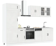 Virtuvinių spintelių komplektas, 8 dalių, Kalmar, balta