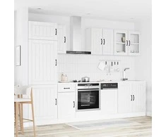 Virtuvinių spintelių komplektas, 8 dalių, Lucca, balta