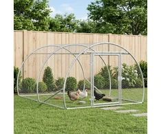 Vištų būdas Sidabrinė 200 x 150 x 100 cm Galvanizuotas plienas
