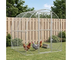 Vištų būdas Sidabrinė 200 x 200 x 200 cm Galvanizuotas plienas