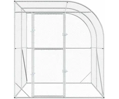 Vištų būdas Sidabrinė 200 x 200 x 215 cm Galvanizuotas plienas