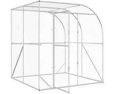 Vištų būdas Sidabrinė 200 x 200 x 215 cm Galvanizuotas plienas