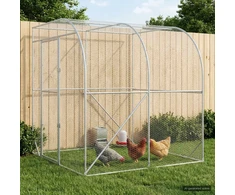 Vištų būdas Sidabrinė 200 x 200 x 215 cm Galvanizuotas plienas