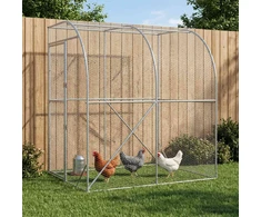 Vištų būdas Sidabrinė 200 x 200 x 215 cm Galvanizuotas plienas
