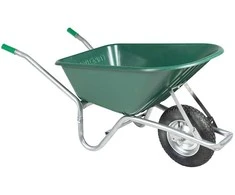 Wheelbarrow Žalias 90 L 150 kg Cinkuotas plienas ir plastikas