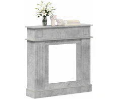 Židinio rėmas Betono pilka 102 x 26 x 100 cm Apdirbta mediena