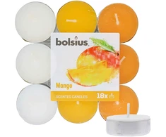 Bolsius Scented Tealights Mango 4h Tealight Candle 18pcs