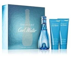 Davidoff Cool Vanduo Woman EDT rinkinys moterims (EDT 100 ml + Losjonas kūnui 75 ml + Dušo želė 75m)