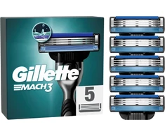 Gillette Mach3 skustuvo vyrams galvutės, 5 vnt.