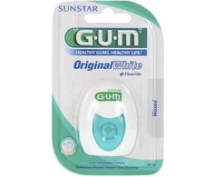"Gum® 2040 Original Baltas Whitening Floss" dantų siūlas 30 m