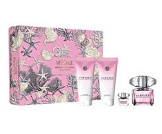 Kvepalų rinkinys moterims Versace Bright Crystal (EDT, 90 ml + EDT, 5 ml + kūno losjonas, 100 ml + dušo želė, 100 ml)