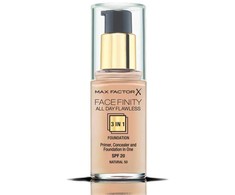 Max Factor Facefinity All Day Flawless makiažo pagrindas moterims 30 ml, NATURAL ROSE
