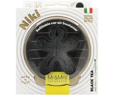 Mr&amp;Mrs Fragrance Niki odinis automobilio oro gaiviklis, Juoda arbata