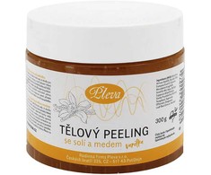 Pleva Exfoliating Body Scrub with Honey and Salt (Vanilla) 300gml vonios ir dušo priemonė