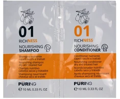PURING 01 Richness maitininantis Šampūnas + Conditioner 10+10ml