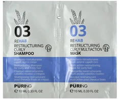 PURING 03 Rehab Restructuring Skirtas garbanotiems plaukams Šampūnas + Mask 10+10ml