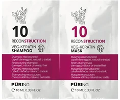 PURING 10 Reconstruction Veg-Keratin Šampūnas + Mask 10+10ml