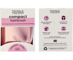 Tangle Teezer Compact Styler plaukų šepetys Rožinė Matte Chrome