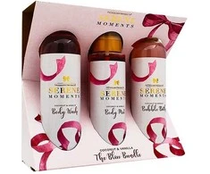 The Indulgent Bathing Co. Serene Moments gift set dušo želė 240 ml + bath foam 240 ml + body mist 200 ml