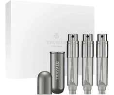 Travalo Classic Titanium Set pildomų kvepalų buteliukų (atomaizerių) rinkinys, 3 x 5 ml