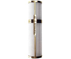 Travalo Milano Baltas &amp; Gold pildomas kvepalų buteliukas (atomaizeris), 5 ml