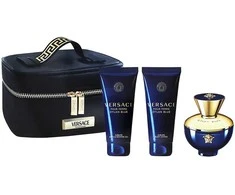 Kvepalų rinkinys moterims Versace Dylan Blue Pour Femme (EDP, 100 ml + kūno losjonas, 100 ml + dušo želė, 100 ml)