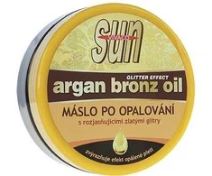 „Vivaco Sun Vital“ skaistinamasis sviestas po deginimosi su ekologišku argano aliejumi ir auksiniais blizgučiais