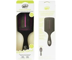 Wet Brush Wet Wet „Refresh + Extend Paddle Detangler“ plaukų šepetys, juodas