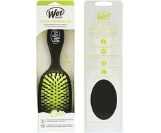 WET BRUSH WETBRUSH RETAIL SHINE ENHANCER juodas plaukų šepetys su šerno šereliais