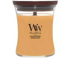 Woodwick Golden Bourbon Scented Candle kvapioji žvakė, 275 g