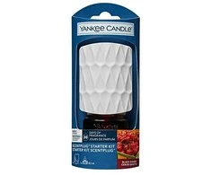 Yankee Candle kvapų difuzoriaus ScentPlug rinkinys (EU kištukas) – Juodas Cherry "Organic Pattern“ dizainas