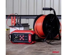 Akumuliatoriaus įkroviklis su užvedimo funkcija AGM/GEL/STD/LiFePo4 MAX 25A 12/24V PRO AMIO-04530