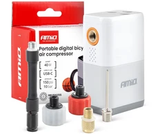 Mini belaidis dviračio kompresorius bešepetėlinis su LED ekranu, 40 W, USB-C, amio-04946