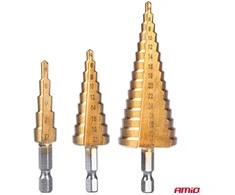 Grąžtas Amio Laiptiniai grąžtai metalui 4–32 mm, 3 vnt.