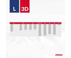 Amio Tekstilinės sniego grandinės 3D, L, 2 vnt.