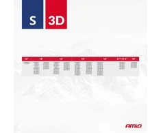 Amio Tekstilinės sniego grandinės 3D, S, 2 vnt.