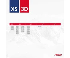 Amio Tekstilinės sniego grandinės 3D, XS, 2 vnt.
