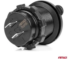 Amio Vandeniui atsparus telefono įkroviklis 2xUSB 12/24V MOD-03